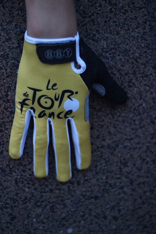 Tour de France Guante de bicicletas amarillo y negro Tour de France Guante de bicicletas amarillo y negro